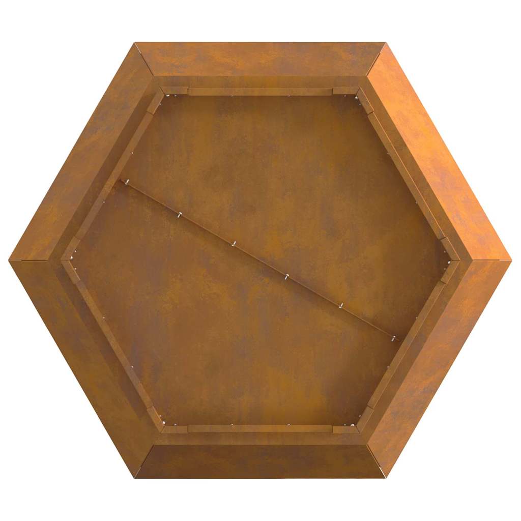 vidaXL Fire Pit Brown 75 x 75 x 28 cm Weathering steel