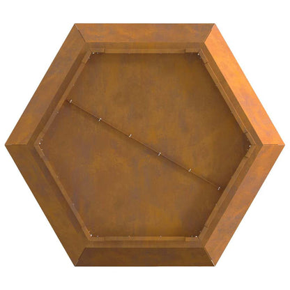 vidaXL Fire Pit Brown 75 x 75 x 28 cm Weathering steel
