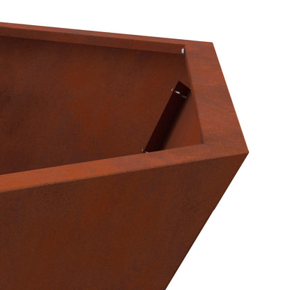 vidaXL Fire Pit Brown 75 x 75 x 28 cm Weathering Steel