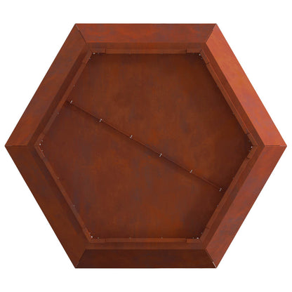 vidaXL Fire Pit Brown 75 x 75 x 28 cm Weathering Steel
