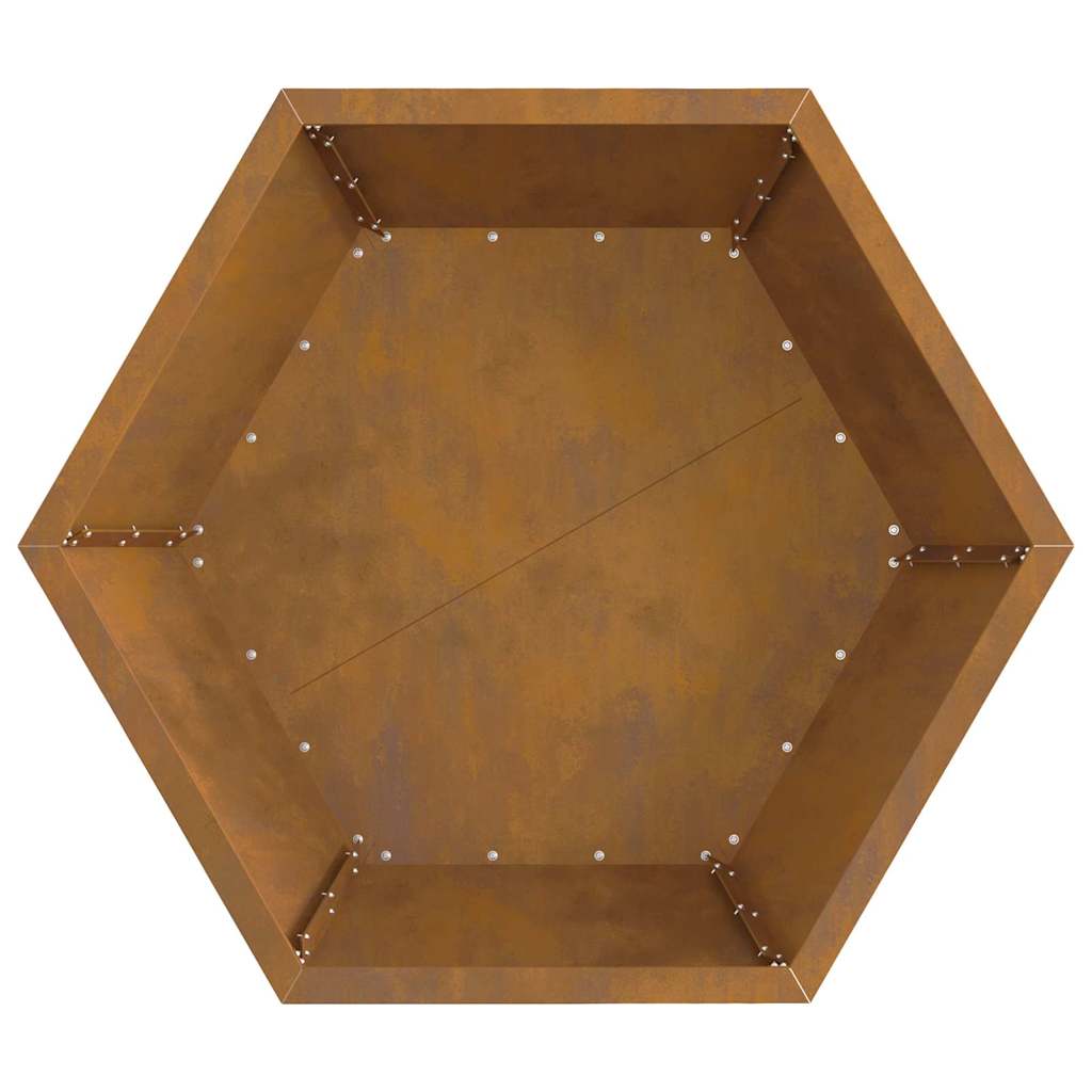 vidaXL Fire Pit Brown 75 x 75 x 28 cm Weathering steel