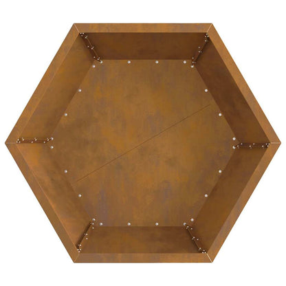 vidaXL Fire Pit Brown 75 x 75 x 28 cm Weathering steel