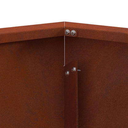 vidaXL Fire Pit Brown 100 x 100 x 28 cm Weathering Steel