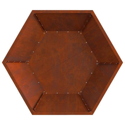 vidaXL Fire Pit Brown 100 x 100 x 28 cm Weathering Steel