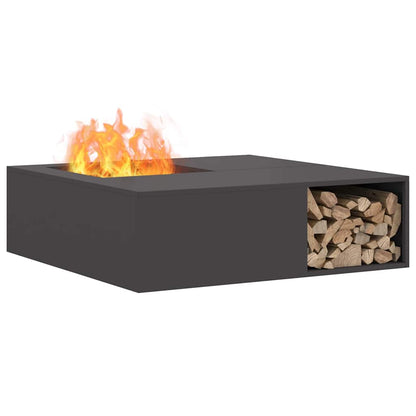 vidaXL Fire Pit Black 100 x 100 x 30 cm Steel
