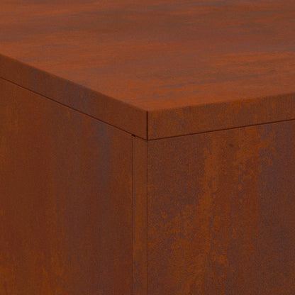 vidaXL Fire Pit Brown 100 x 100 x 30 cm Weathering Steel