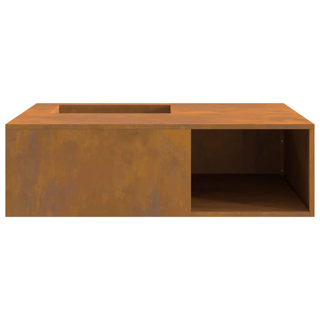 vidaXL Fire Pit Brown 100 x 100 x 30 cm Weathering steel