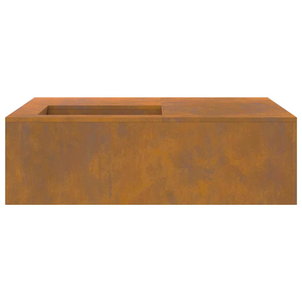 vidaXL Fire Pit Brown 100 x 100 x 30 cm Weathering steel