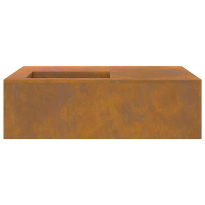 vidaXL Fire Pit Brown 100 x 100 x 30 cm Weathering steel