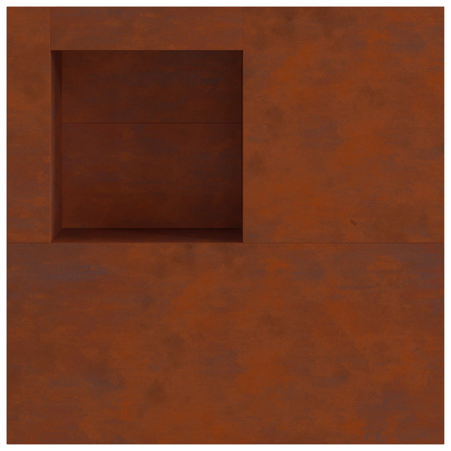vidaXL Fire Pit Brown 100 x 100 x 30 cm Weathering Steel