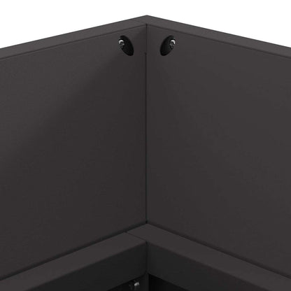 vidaXL Fire Pit Black 160 x 45 x 35 cm Cold-rolled steel