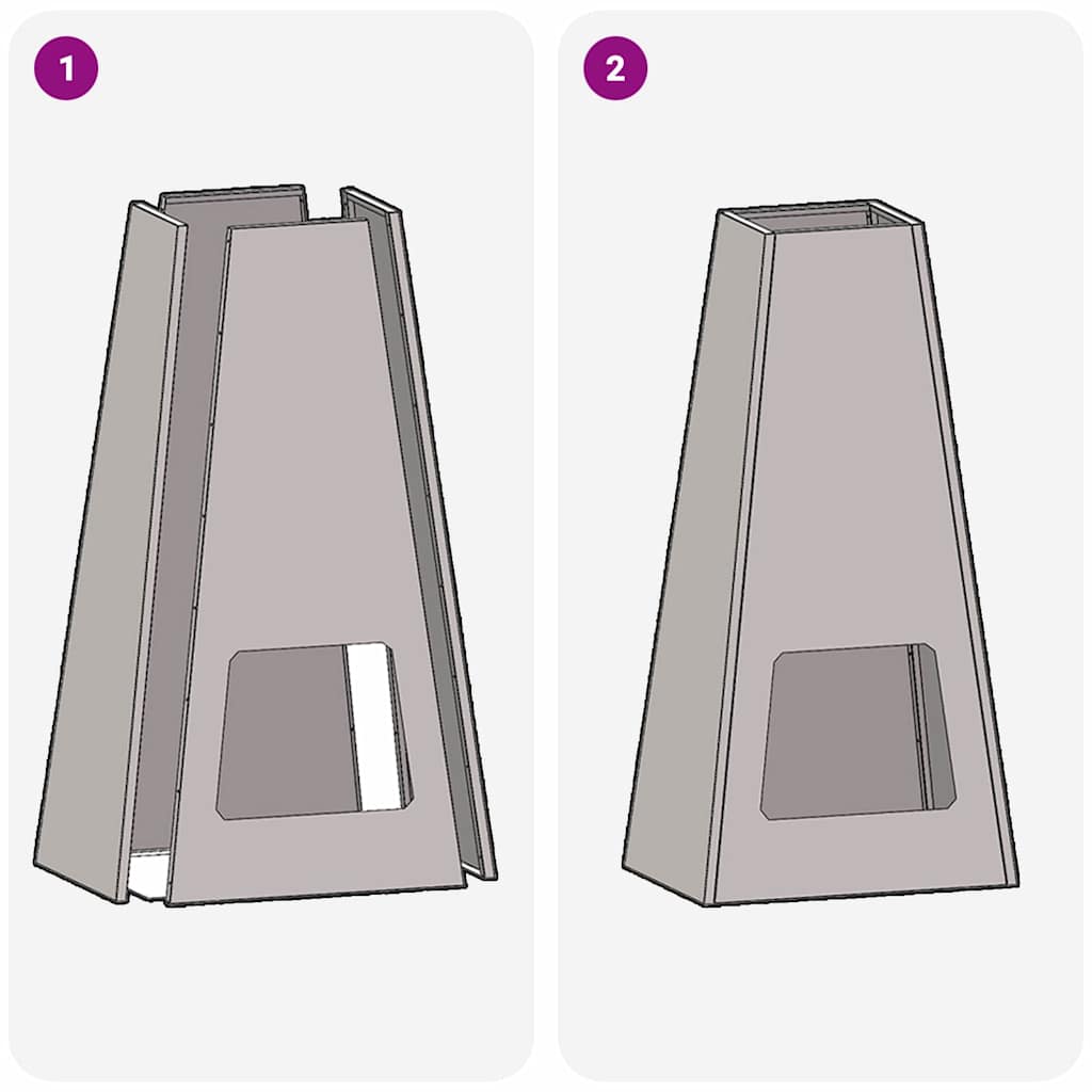 vidaXL Fire Pit Black 50 x 35 x 100 cm Cold-rolled steel
