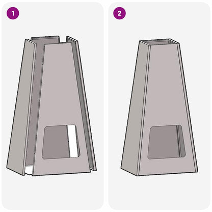 vidaXL Fire Pit Black 50 x 35 x 100 cm Cold-rolled steel