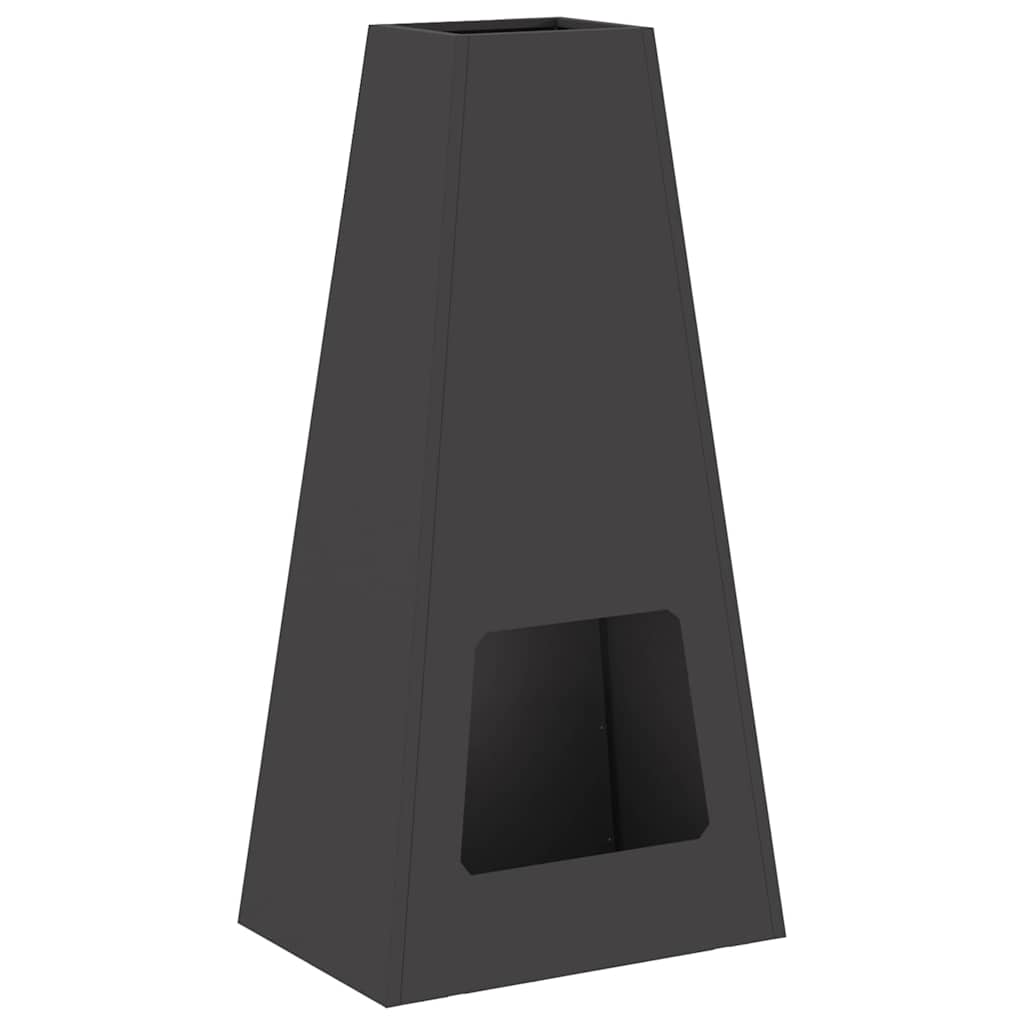 vidaXL Fire Pit Black 50 x 35 x 100 cm Steel