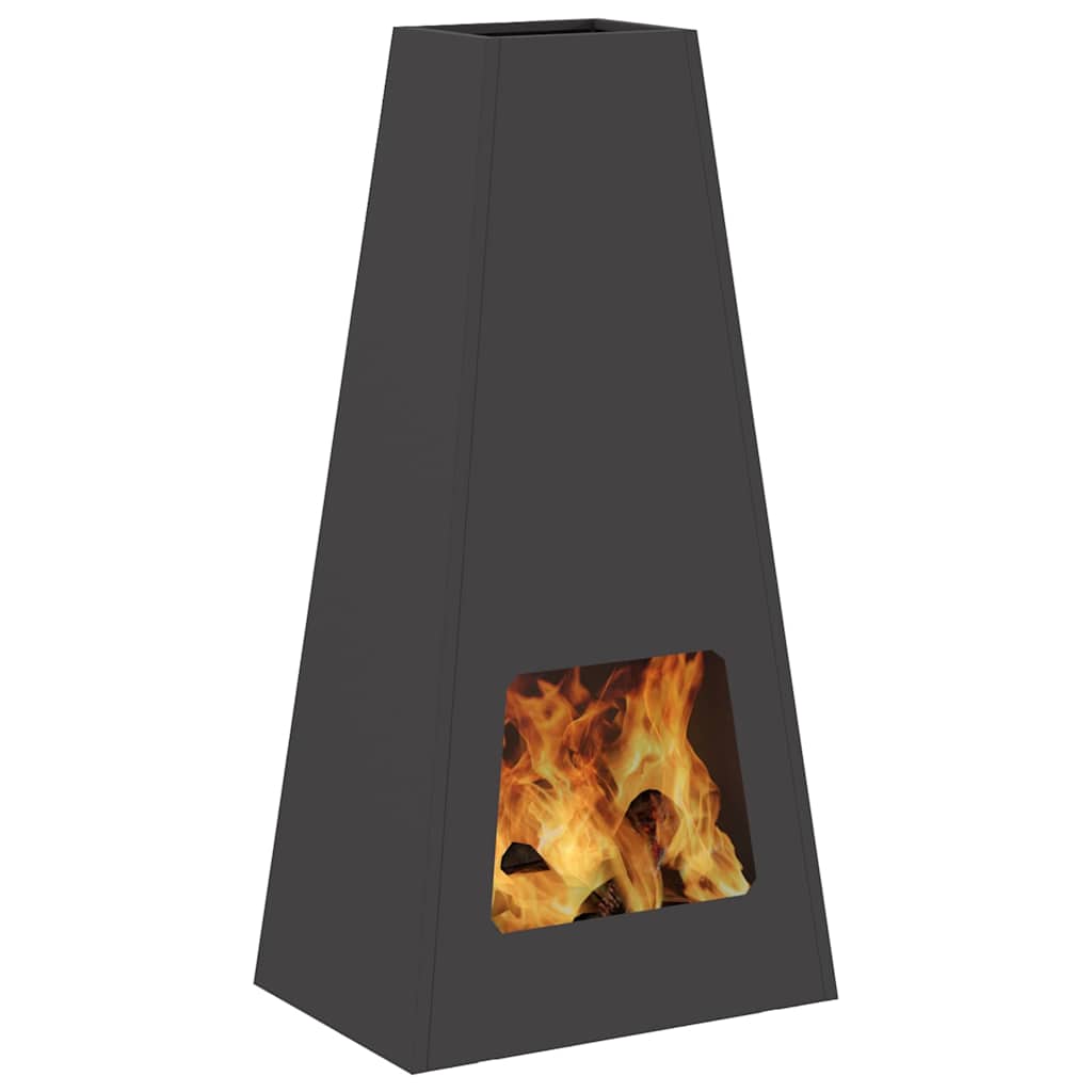 vidaXL Fire Pit Black 50 x 35 x 100 cm Cold-rolled steel