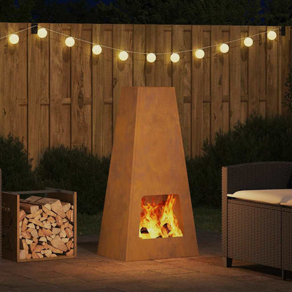 vidaXL Fire Pit Brown 50 x 35 x 100 cm Weathering steel