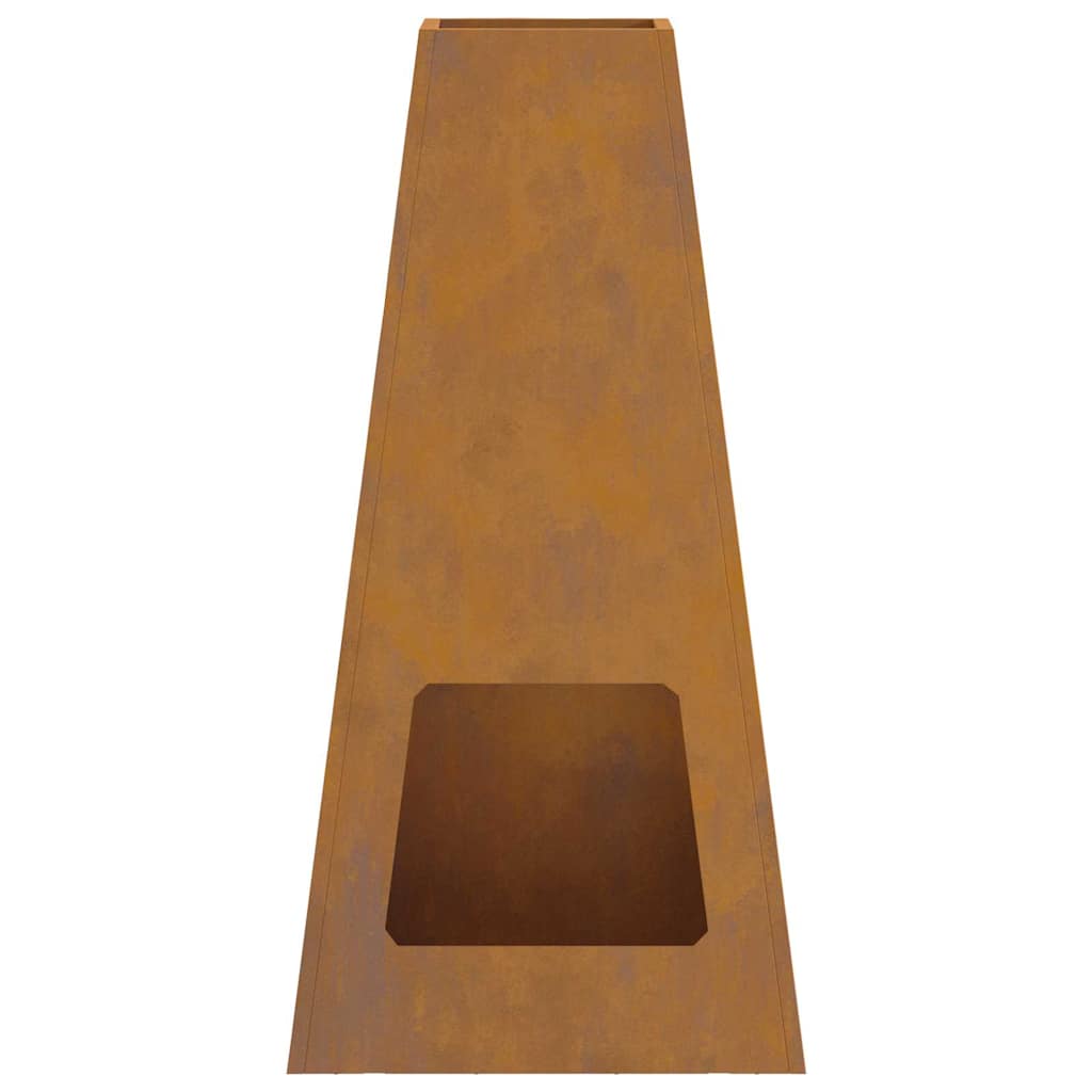vidaXL Fire Pit Brown 50 x 35 x 100 cm Weathering steel