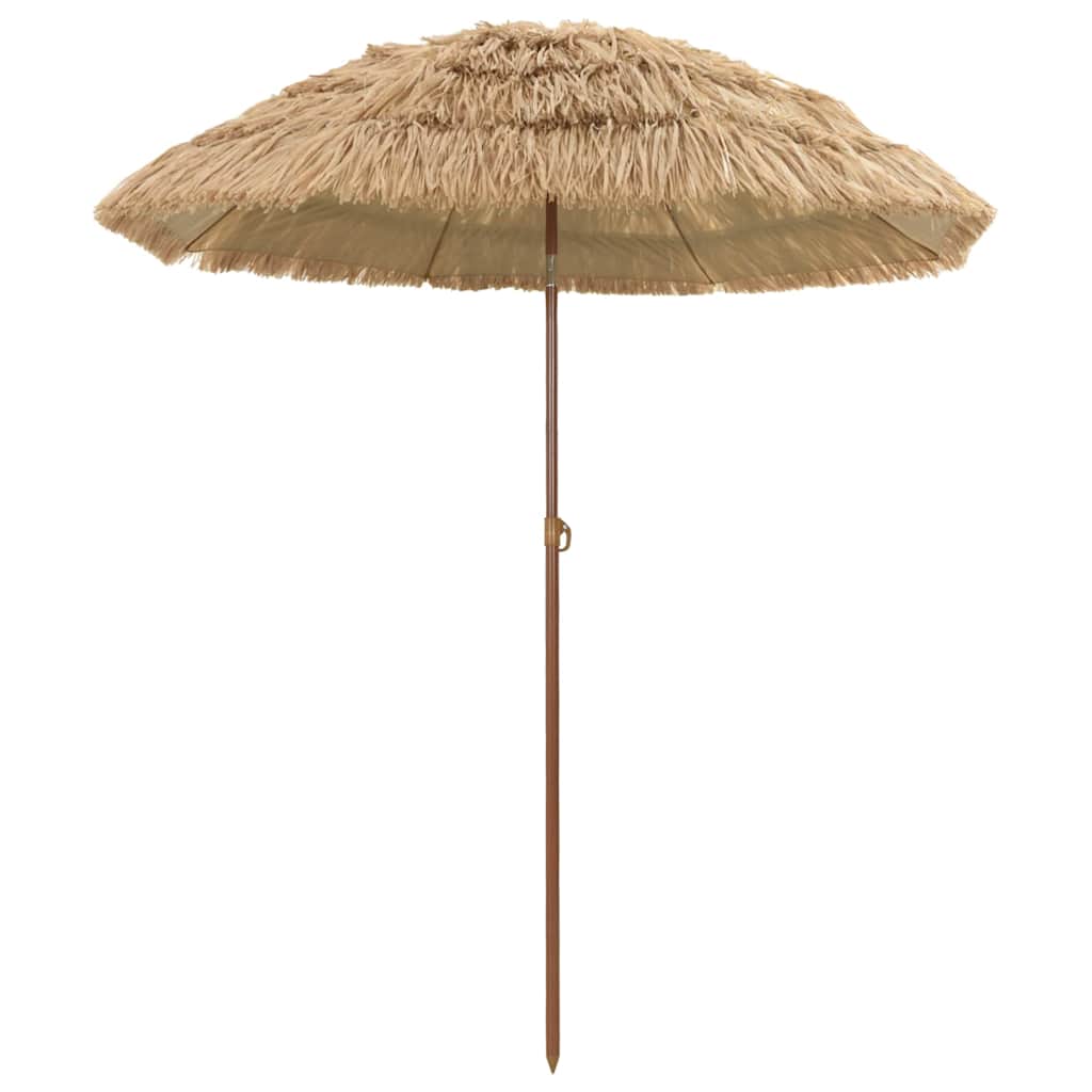 vidaXL Beach Parasol Brown Ø 160 x 196 cm Steel