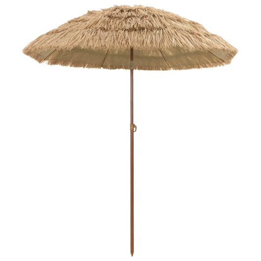 vidaXL Beach Parasol Brown Ø 160 x 196 cm Steel