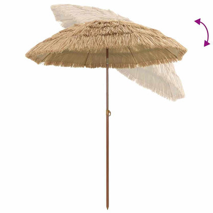 vidaXL Beach Parasol Brown Ø 160 x 196 cm Steel