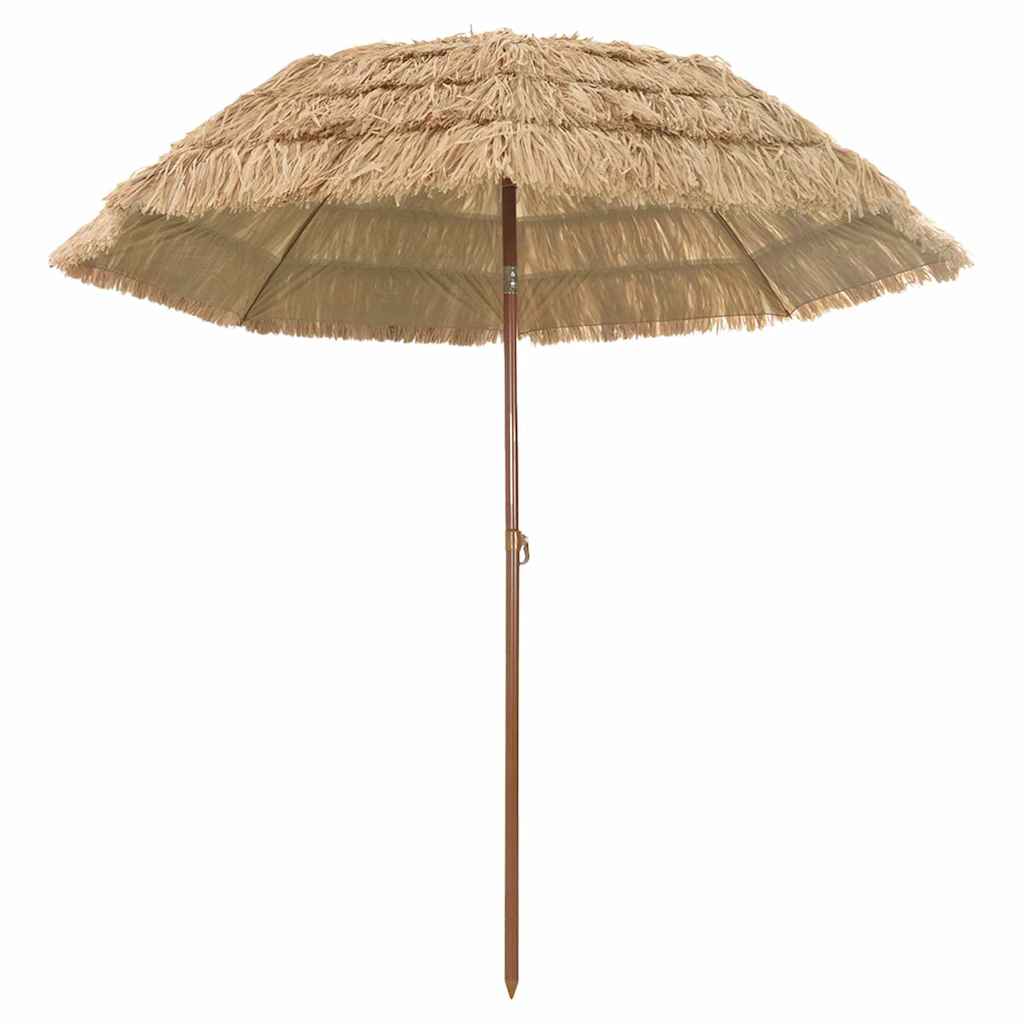 vidaXL Beach Parasol Brown Ø 206 x 209.5 cm Steel