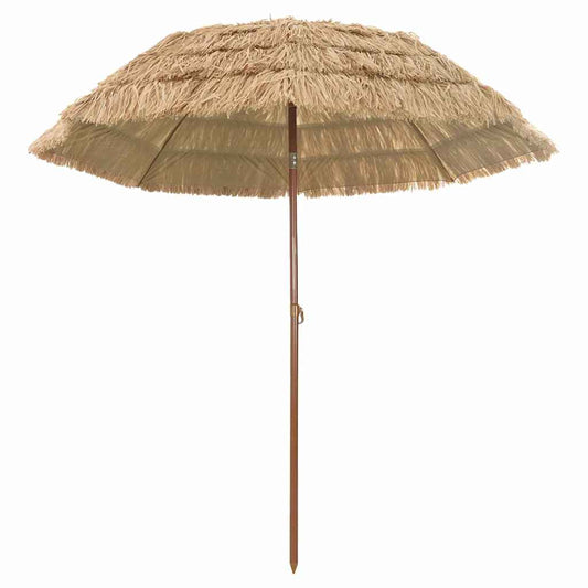 vidaXL Beach Parasol Brown Ø 206 x 209.5 cm Steel