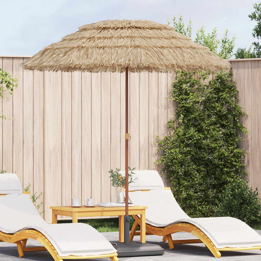 vidaXL Beach Parasol Natural 160 x 160 x 196 cm Polyester and Steel