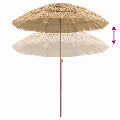 vidaXL Beach Parasol Brown Ø 160 x 196 cm Steel