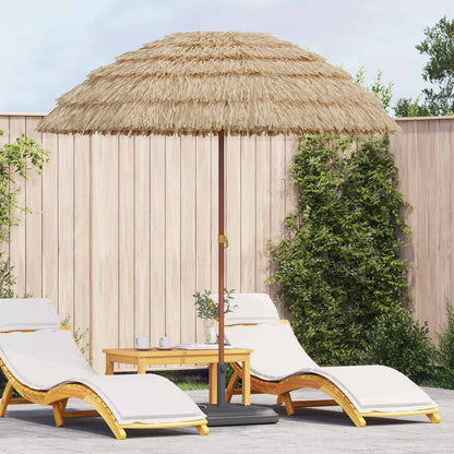 vidaXL Beach Parasol Natural 205 x 205 x 210 cm Polyester and Steel