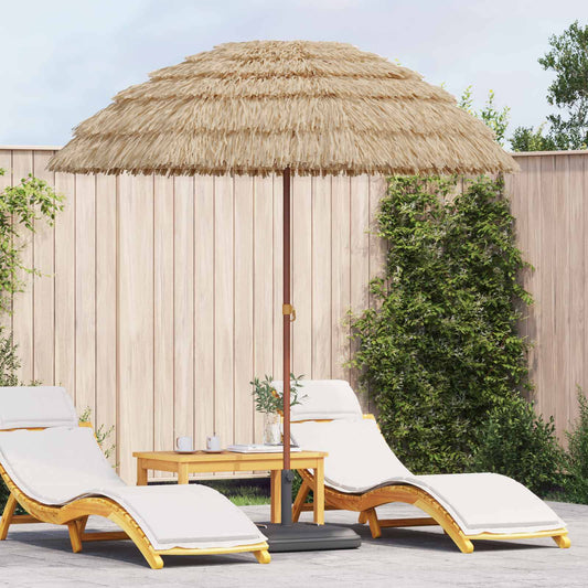 vidaXL Beach Parasol Natural 205 x 205 x 210 cm Polyester and Steel