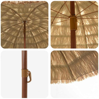 vidaXL Beach Parasol Brown Ø 265 x 267 cm Steel