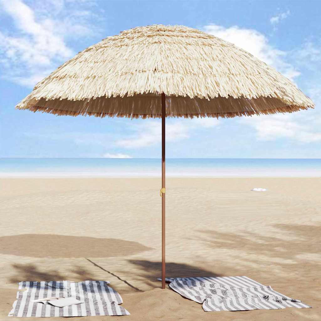 vidaXL Beach Parasol Brown Ø 265 x 267 cm Steel