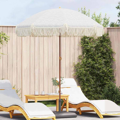 vidaXL Parasol Grey and White Ø 160 x 195 cm Steel