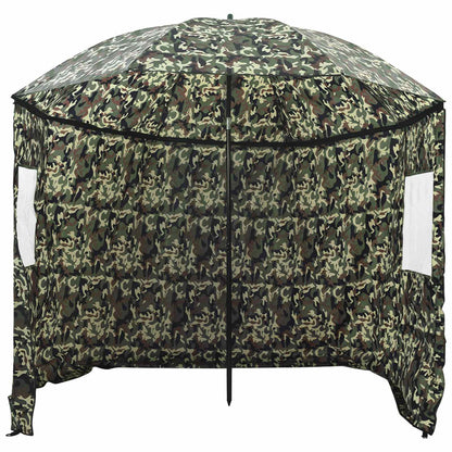 vidaXL Fishing Umbrella 228 x 204 cm Oxford Polyester Camouflage