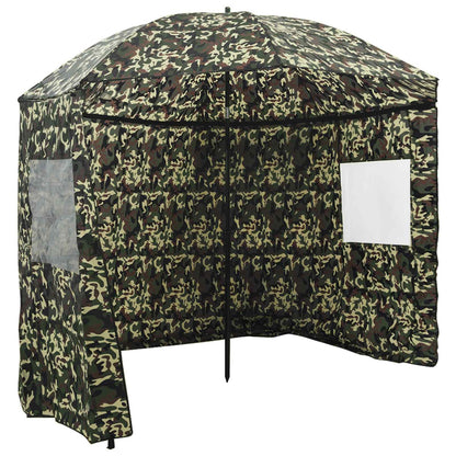 vidaXL Fishing Umbrella 290 x 225 cm Oxford Polyester Camouflage