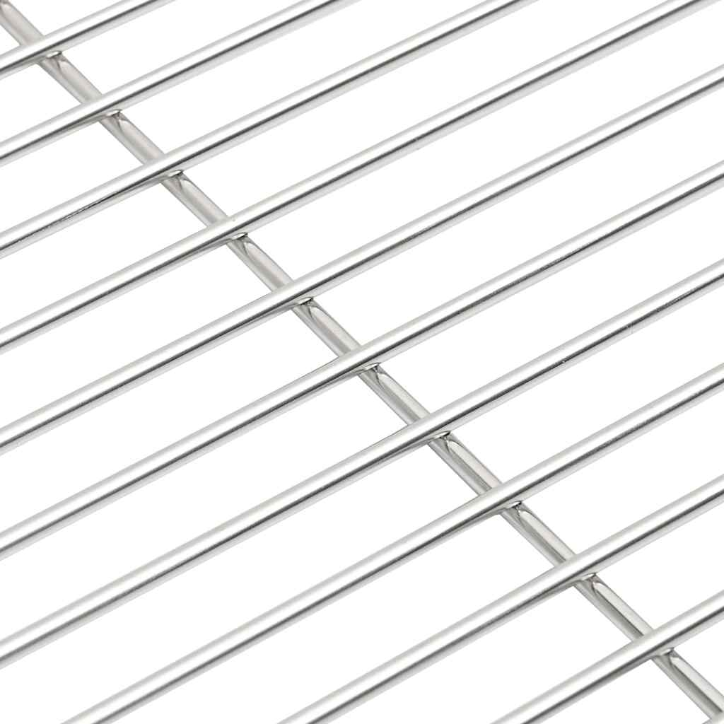 vidaXL BBQ Grill Grate Silver 43 x 43 cm Stainless Steel