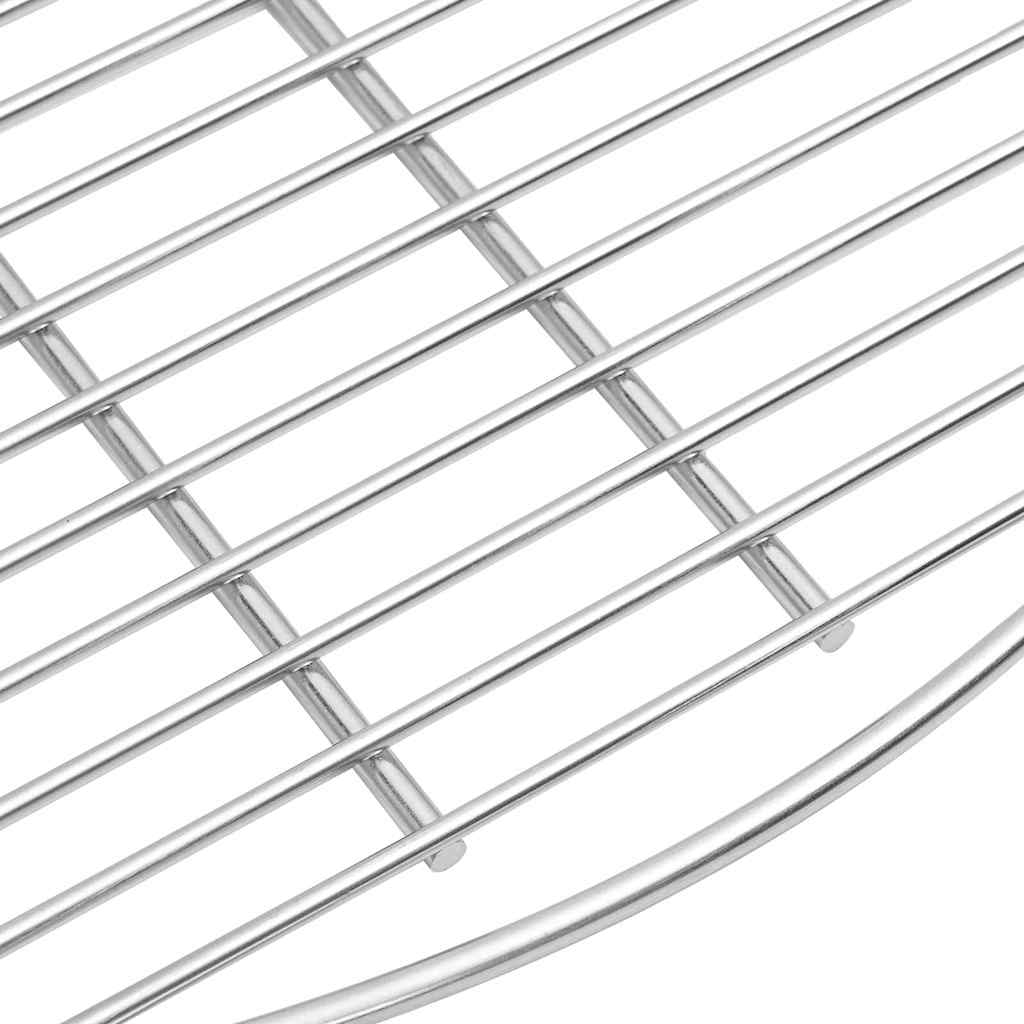 vidaXL BBQ Grill Grate Silver 57 x 57 cm Stainless Steel