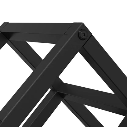 vidaXL Wine Rack Black Oak 63 x 16.5 x 25 cm Powder-Coated Steel