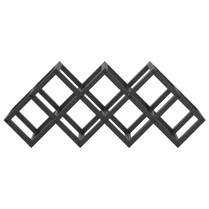 vidaXL Wine Rack Black Oak 63 x 16.5 x 25 cm Powder-Coated Steel