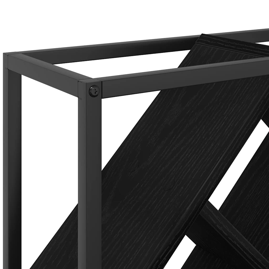 vidaXL Wine Rack Black Oak 51 x 18 x 52.5 cm Engineered Wood