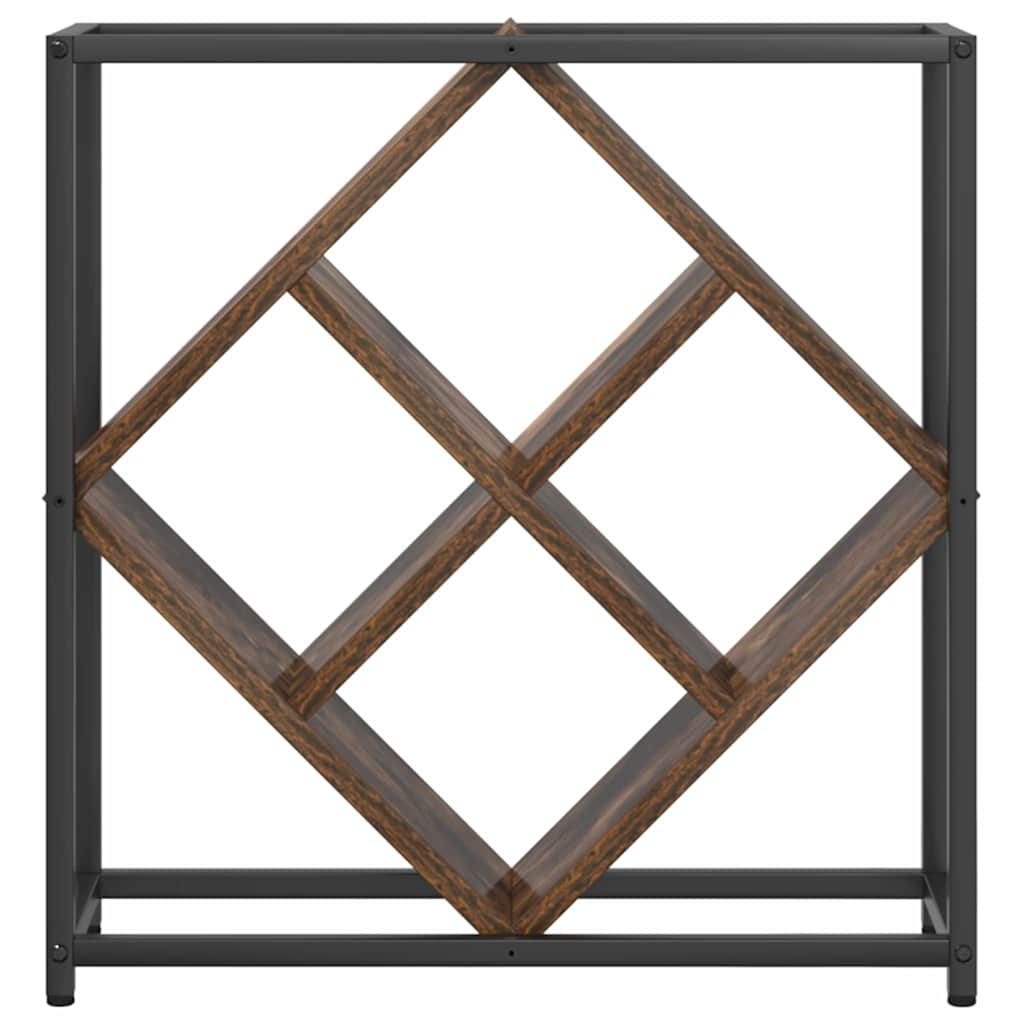 vidaXL Wine Rack Smoked Oak 51 x 18 x 52.5 cm Engineered Wood