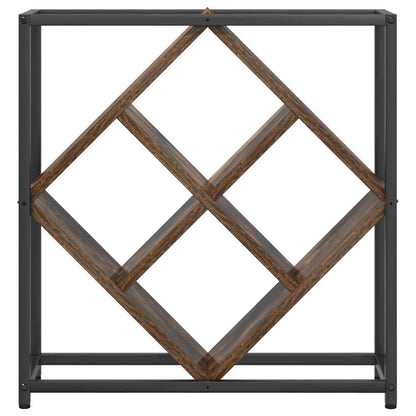 vidaXL Wine Rack Smoked Oak 51 x 18 x 52.5 cm Engineered Wood