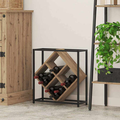 vidaXL Wine Rack 16 bottles Engineered Wood Artisan Oak