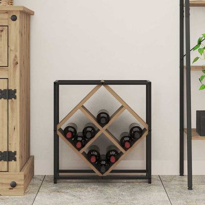 vidaXL Wine Rack 16 bottles Engineered Wood Artisan Oak