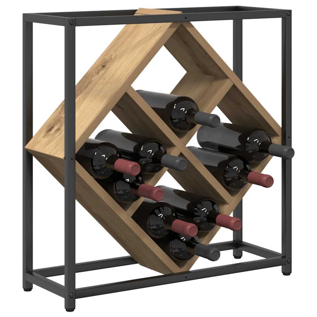 vidaXL Wine Rack 16 bottles Engineered Wood Artisan Oak