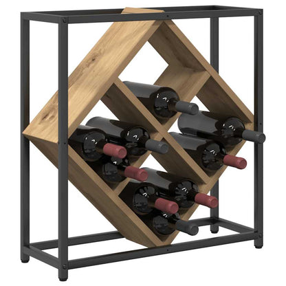 vidaXL Wine Rack 16 bottles Engineered Wood Artisan Oak