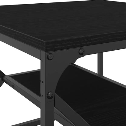 vidaXL Coffee Table Black Oak 51 x 50 x 40 cm