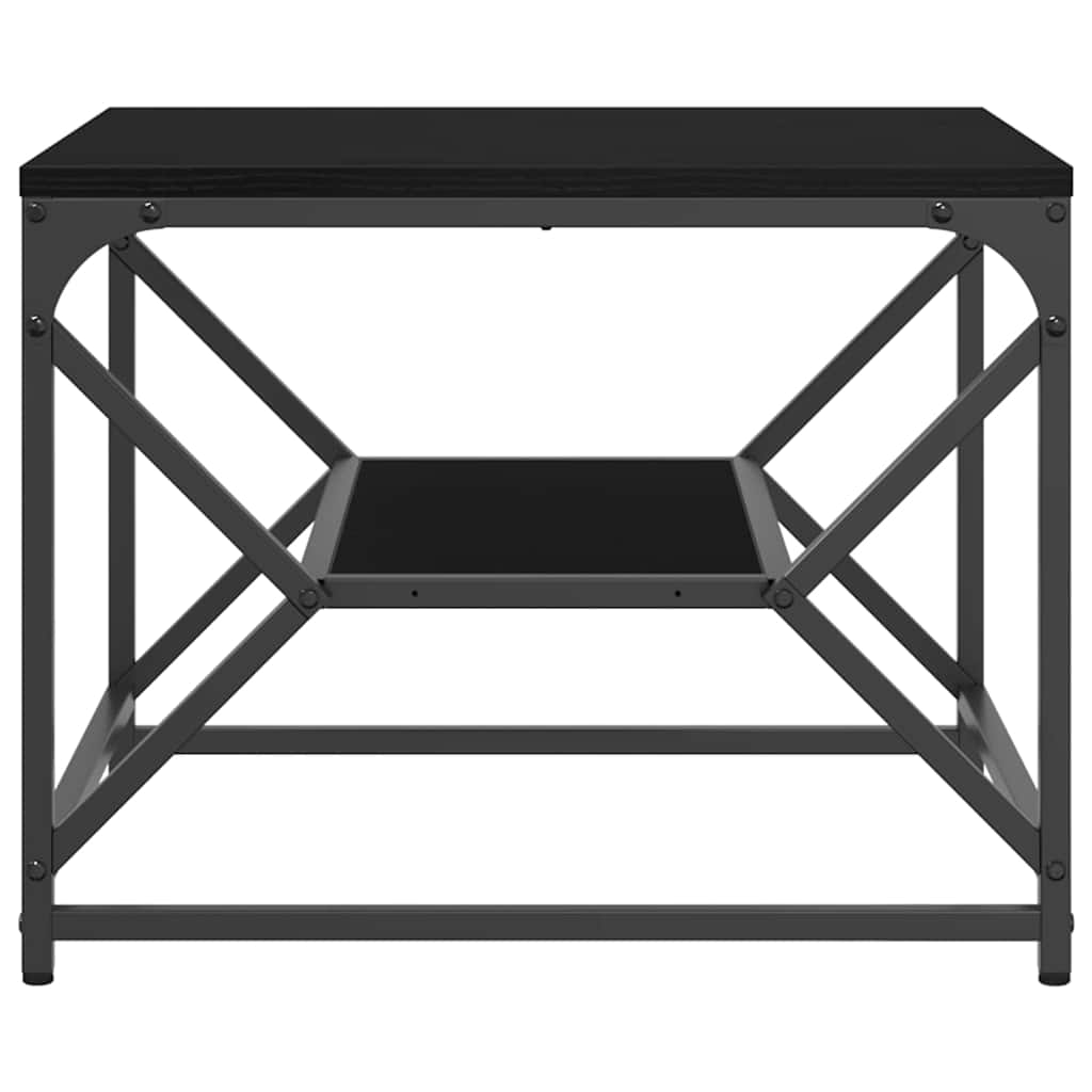 vidaXL Coffee Table Black Oak 51 x 50 x 40 cm