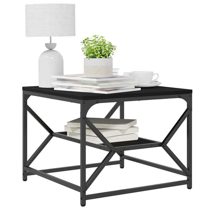vidaXL Coffee Table Black Oak 51 x 50 x 40 cm