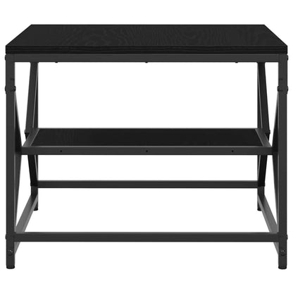 vidaXL Coffee Table Black Oak 51 x 50 x 40 cm
